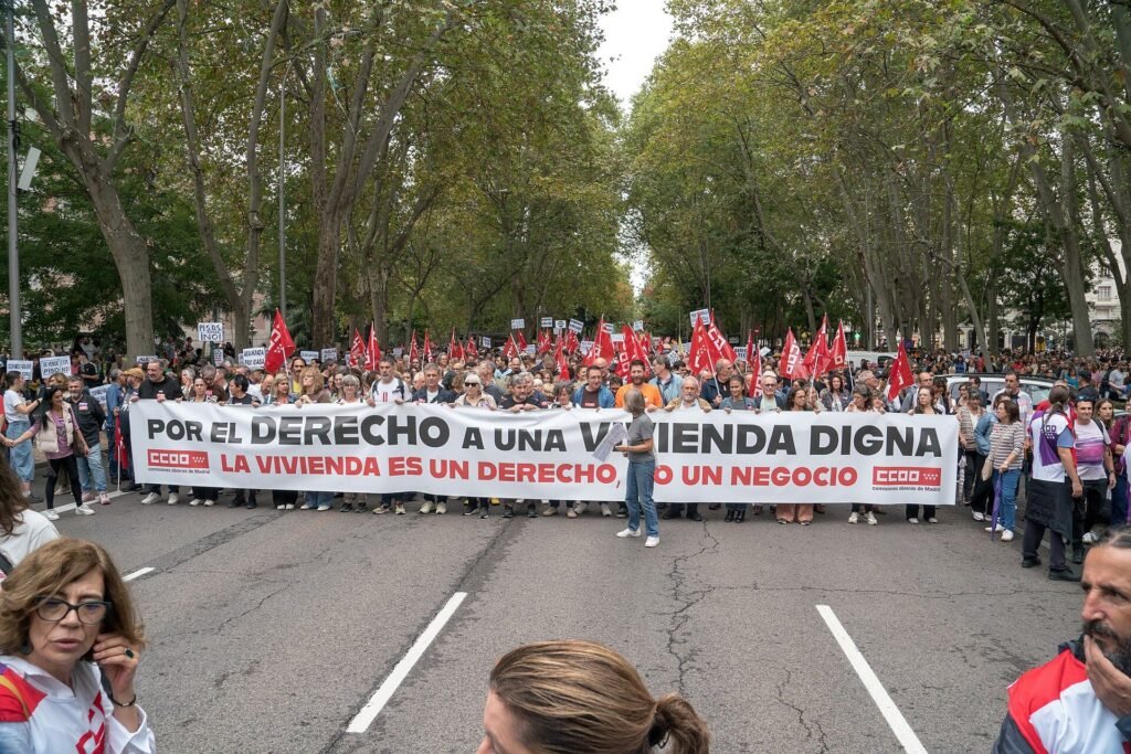 Manifestación por el derecho a la vivienda en Madrid, octubre de 2026